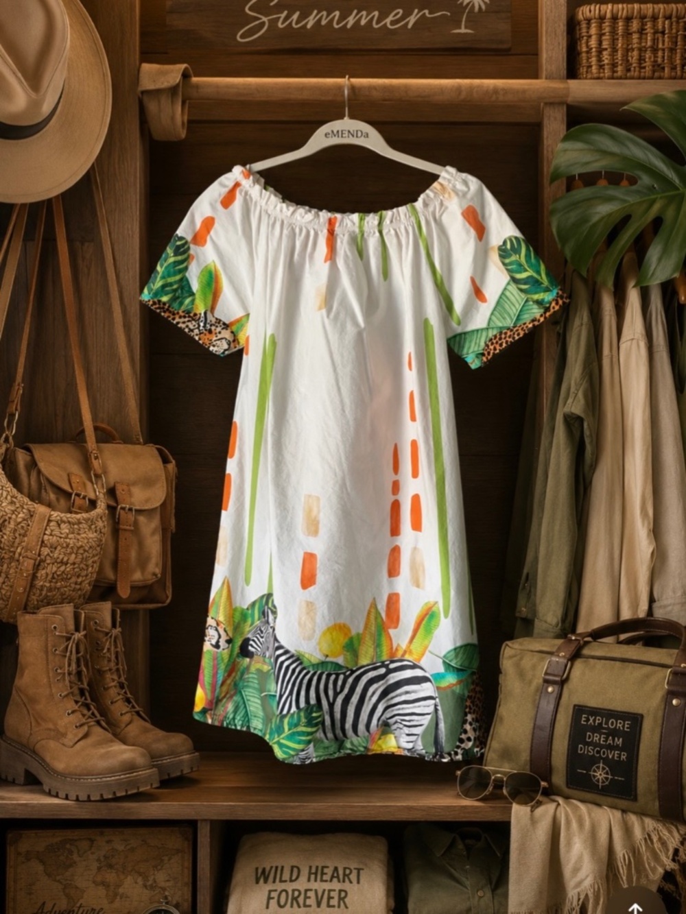 Fun Safari Summer Dress – Adventure Meets Style! 🦓🌿